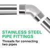 Pair Of 45 Degree Elbows Steel Rustproof Pipe Couplers Temperature Resistant Pipe Elbow Upgrades For Gas Water Systems