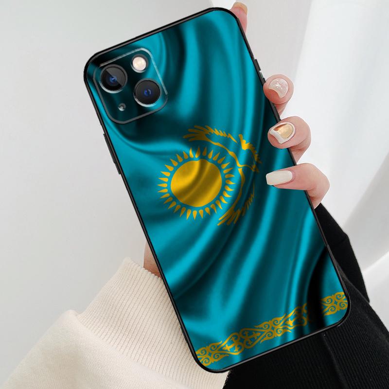 Kazakhstan Flag Phone Case For iPhone 17 Pro Max 14 13 12 11 15 16 Pro Max mini 16 15 Plus 16e 17 Air Cover