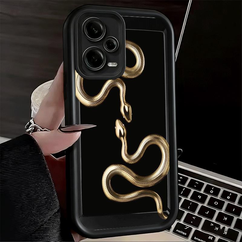 Phone Case for Xiaomi Redmi Note 15 14 13 Pro Plus Black Snake Doodle Shell 12S 11 11S 11T 5G 14S Soft Silicone Funda