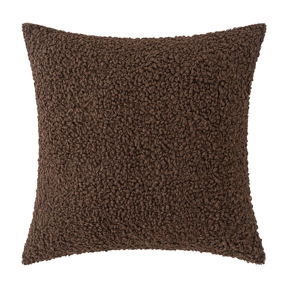 Ins Style Lamb Velvet Pillow Solid Color Curly Pillow Case Simple Sofa Cushion Pillow Office Waist Pillow Case