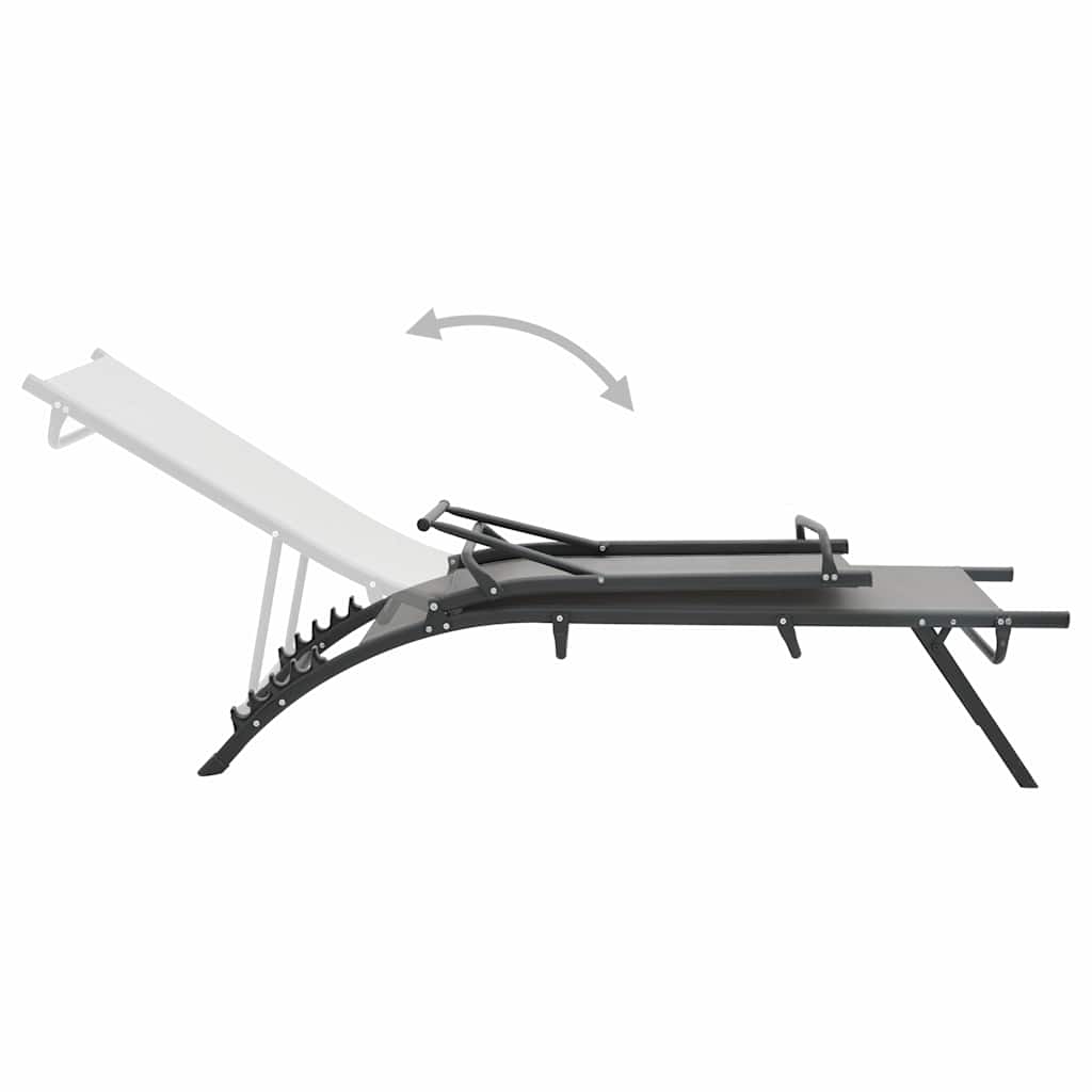 vidaXL Sonnenliegen 2 Stk. Textilene und Stahl