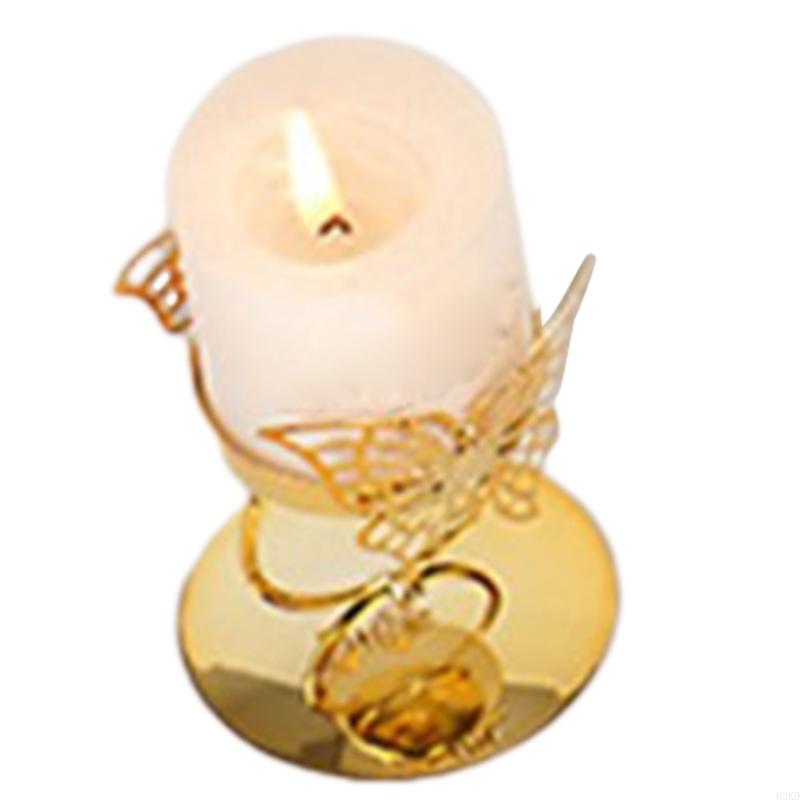 62KD Eid Decoration Moon Castle Butterfly Iron Holder for Table Centerpieces Metal Candlestick Stand Party Gift