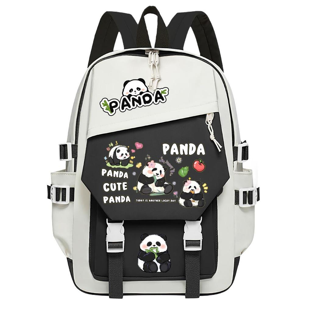 Panda Huahua Cartoon Printing Primary And Secondary School Students High Value Backpack Large Capacity Versatile School Bag