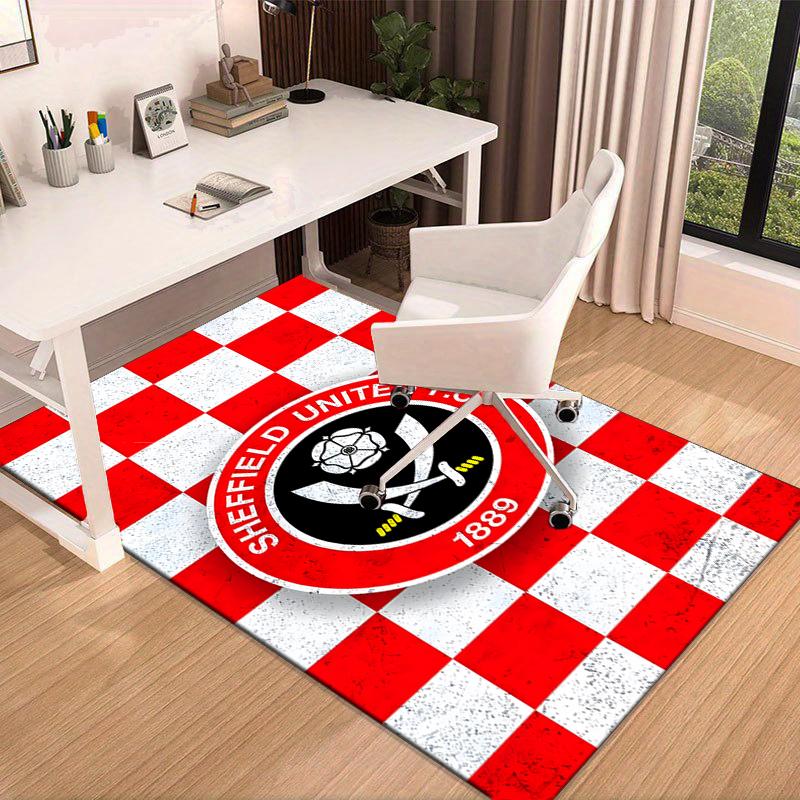 1PC She-ffield Fc Crest Rug Game Carpet, Floor Mat for Bedroom Living Room Entryway Rug, Home Decor Idea Gift for Christmas birthday