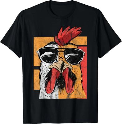 Cooler Hahn mit Sonnenbrille Retro Vintage Hühner T-Shirt