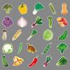 50 Vegetable Graffiti Stickers Cartoon Children's Cognitive Creative DIY Mobile Case Suitcase Stickers Waterproof