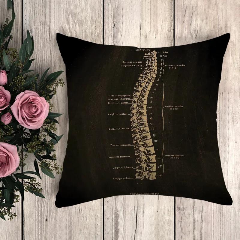 Decorative Pillowcase Anatomical Skeleton Fall Pillow Cover Cushion Covers for Bed Pillows Pilow Cases Cushions Home Decor