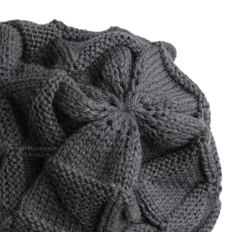 Winter Warm Skullies Beanie For Women Knitted Baggy Beanies Ski Slouchy Cap Hat For Men Fashion Solid Wool Beanie Unisex Caps
