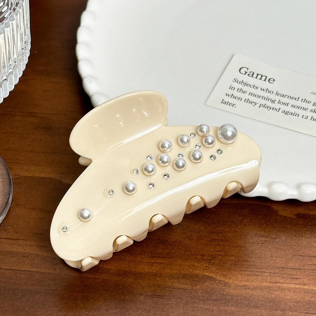 Doweisi Pearl Sophisticated Decorated Hair Claw Clip Designed For Elegant Women