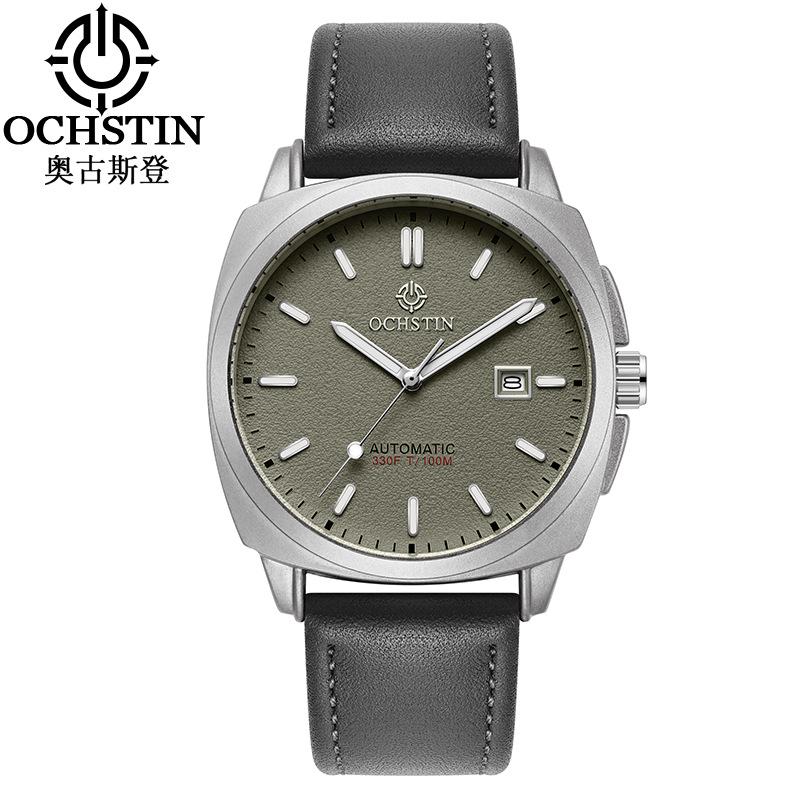 Augustine New Mechanical Watch Men's Cowhide Strap Luminous Automatic Mechanical Watch Casual Men's Watch