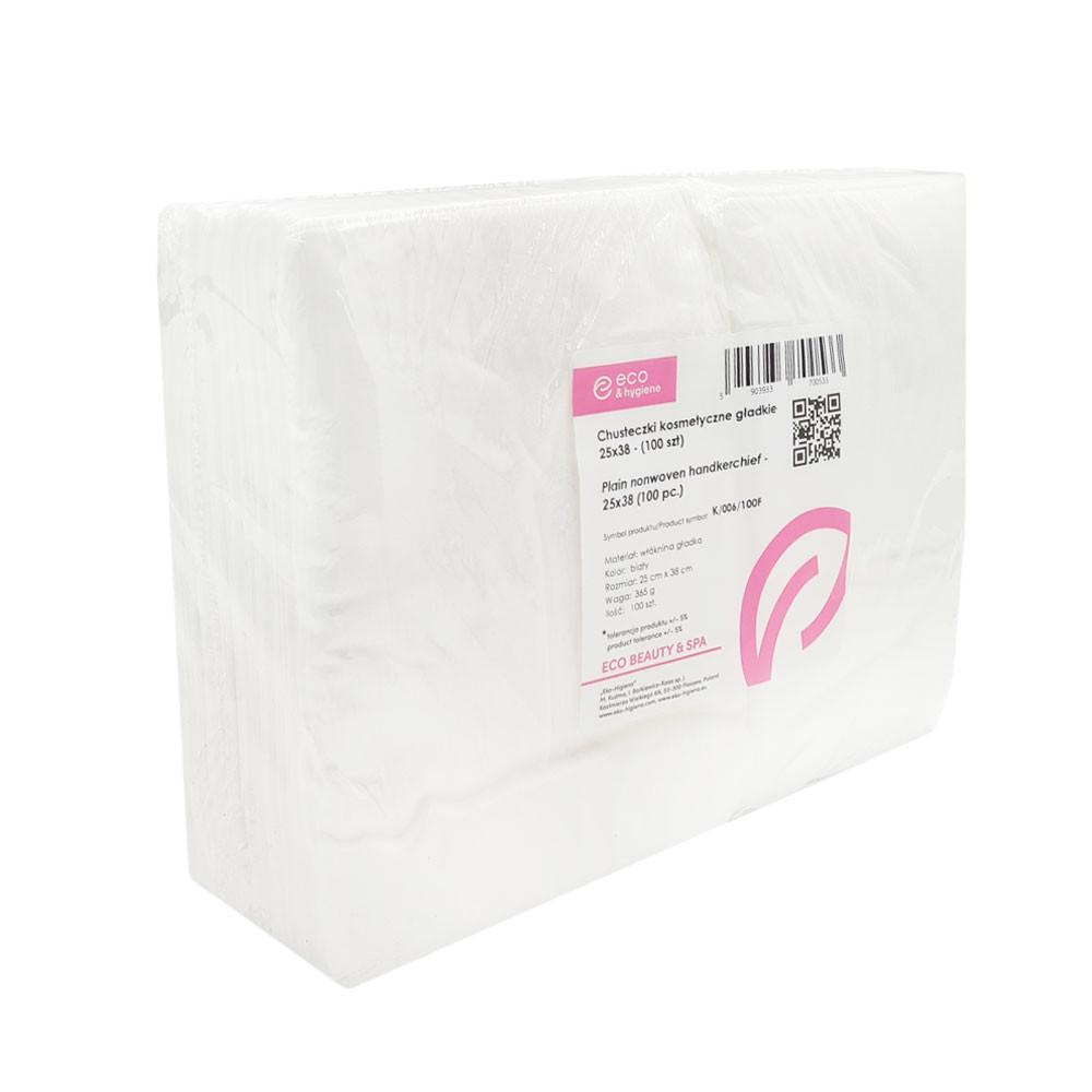 Smooth Nonwoven Cosmetic Wipes White 25cm X 38cm 100 Pcs
