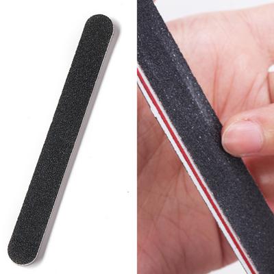 10Pcs Emery Board Large Area Wide Application Sandpaper Black Sand Red Heart Nail File for Salon