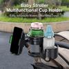 Portable Phone Holder 3 In 1 Bicycle Cart Bottle Rack Baby Stroller Cup Holder Bicycle