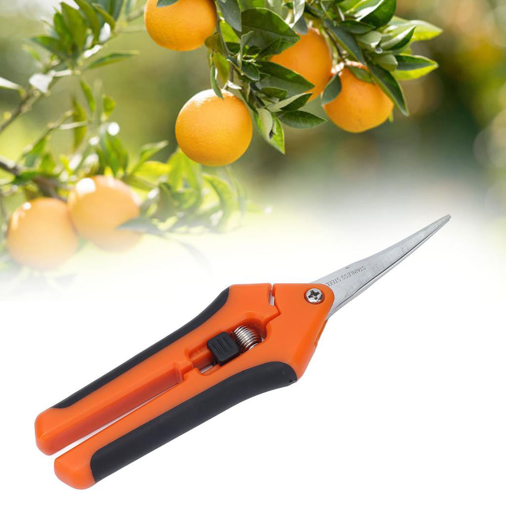 Garden Shrs 6.5in Spring Load Reduce Fatigue Comfortable Grip Safe Secure Garden Scissors