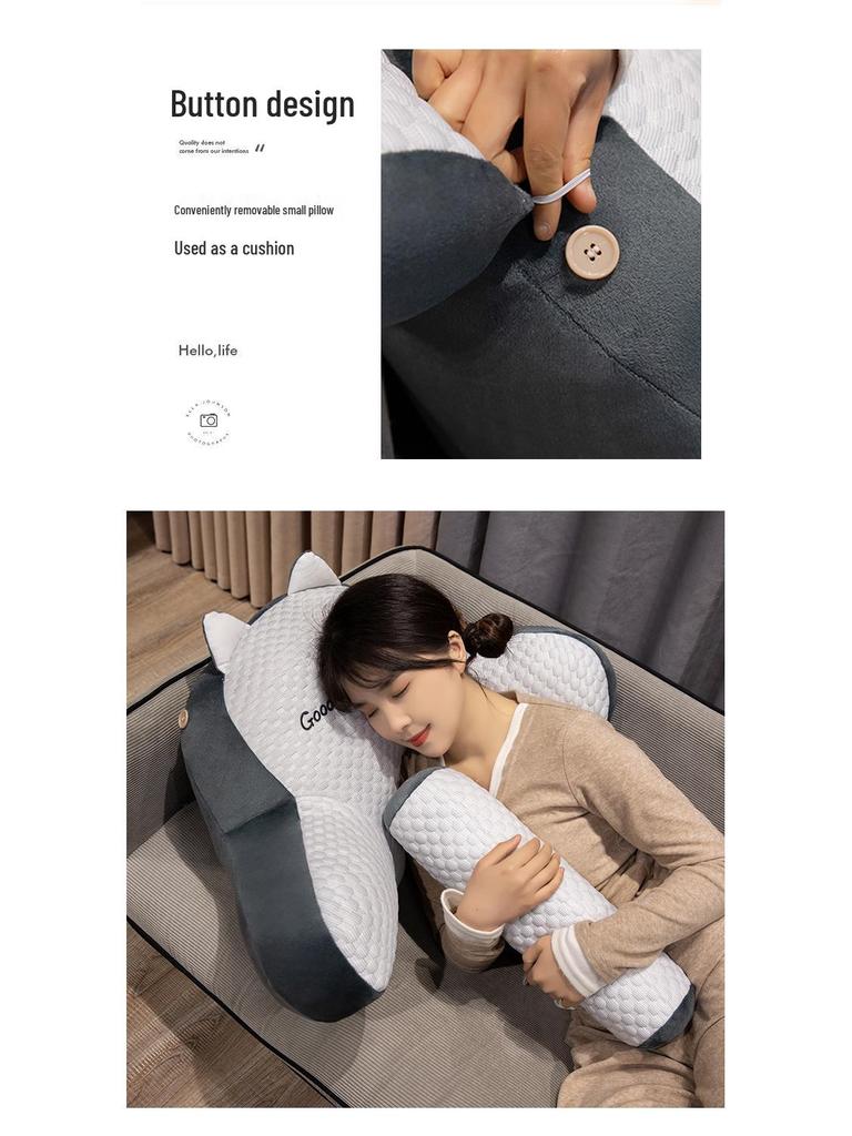 Cooling Bean Ice Animal-Shaped Lumbar Cushion - Cute Cartoon Dinosaur, Rabbit, Dolphin Headboard Pillow