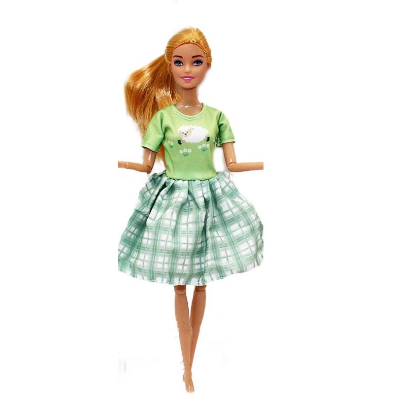 30cm Girl Doll Full Set 11.5inch Joints Doll with Fashion Rainbow Skirt Girls Dress Up Toys