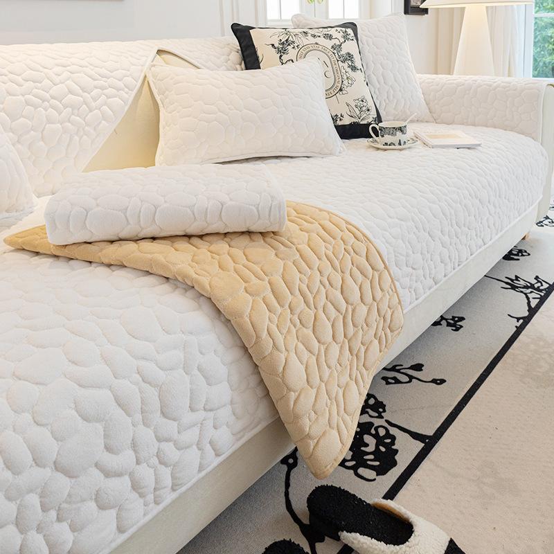 Winter Crystal Velvet Sofa Cushion Winter Thickened Non-slip Sofa Cover Cover New Simple Cover Cloth Towel Sitting Cushions