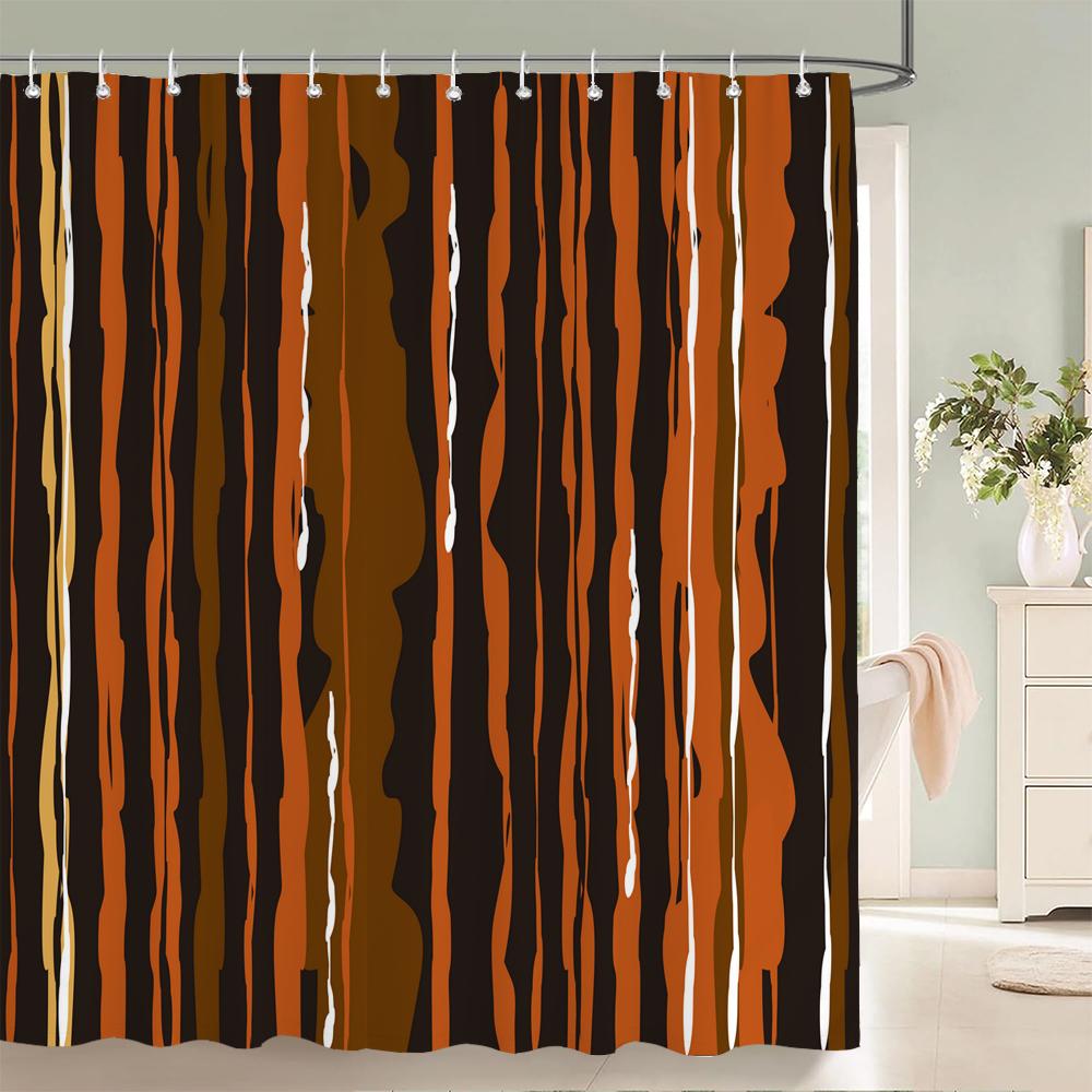 3D Colorful Simple Geometric Printing Shower Curtains Bathroom Curtain Waterproof Polyester Home Decoration Curtain With Hooks