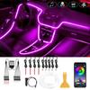 Car LED Strip Lights 5-in-1 Multicolor APP Controlled Car Interior RGB Ambient Light