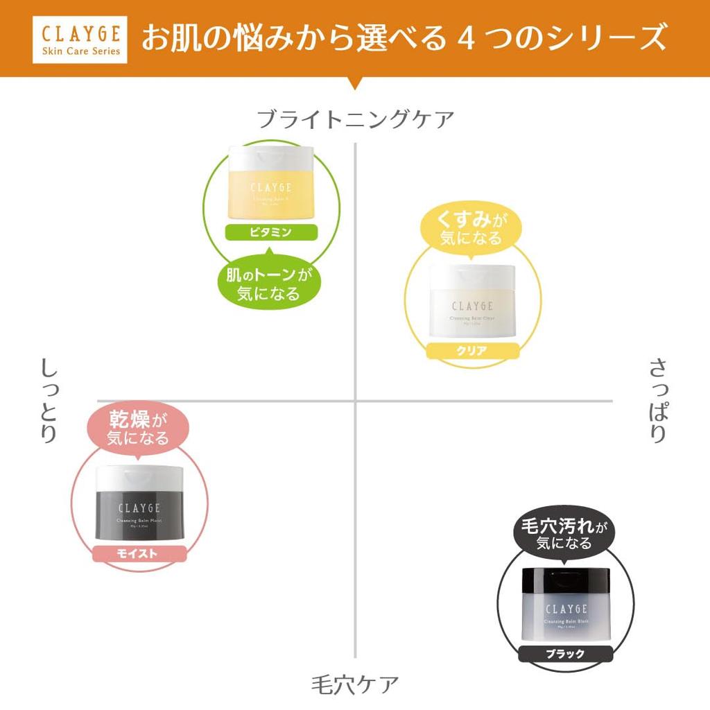 CLAYGE Cleansing Clean Pore Makeup 95g Balm, Care, Black, Remover, Blackheads, Blackheads,
