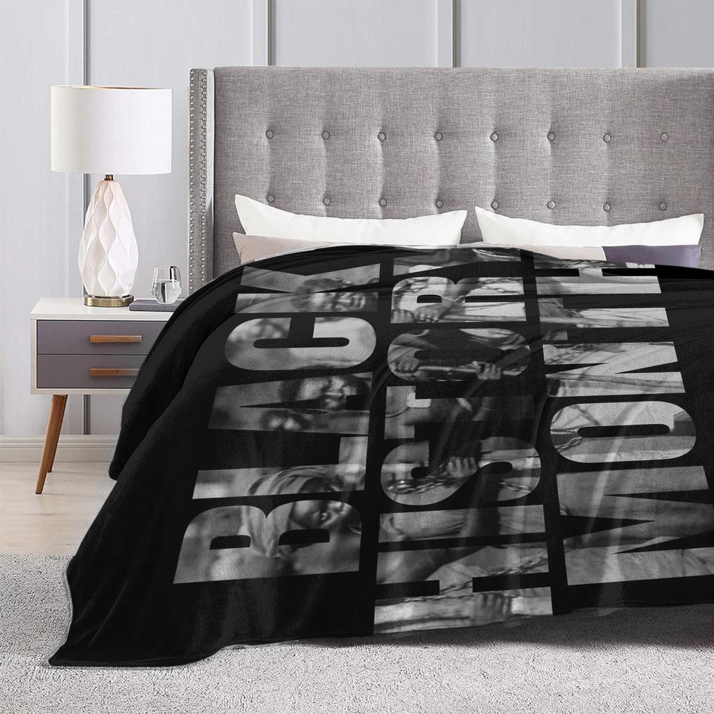 Black History - Black And White Typographic Blanket Wool Funny Warm Throw Blankets for Bedding Lounge Spring/Autumn