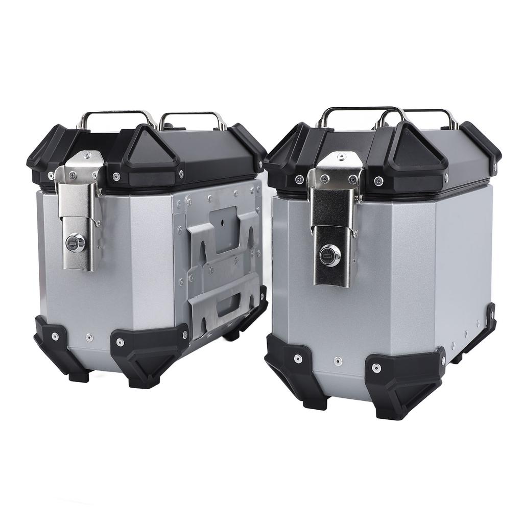 18L Πλαϊνή Βαλίτσα Μοτοσυκλέτας Κράμα Αλουμινίου Σκληρή Πλαϊνή Βαλίτσα Μοτοσυκλέτας με Κλειδαριά και Χειρολαβή για Κράνος Αποσκευές