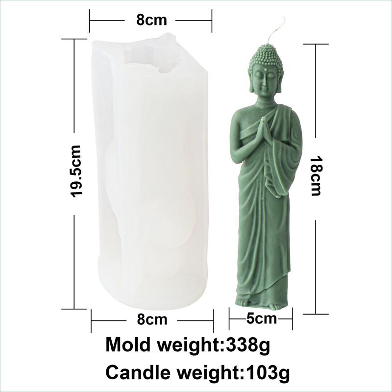 3D Multiform Buddha Silicone Candle Mold Amitabha Buddha Gypsum Mold Handmade Soap Incense Mold Religion Home Crafts Ornaments