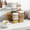 Clear Plastic Sealed Food Container Kitchen Dry Goods Storage Jar With Secure Lid For Freshnesses Preservation