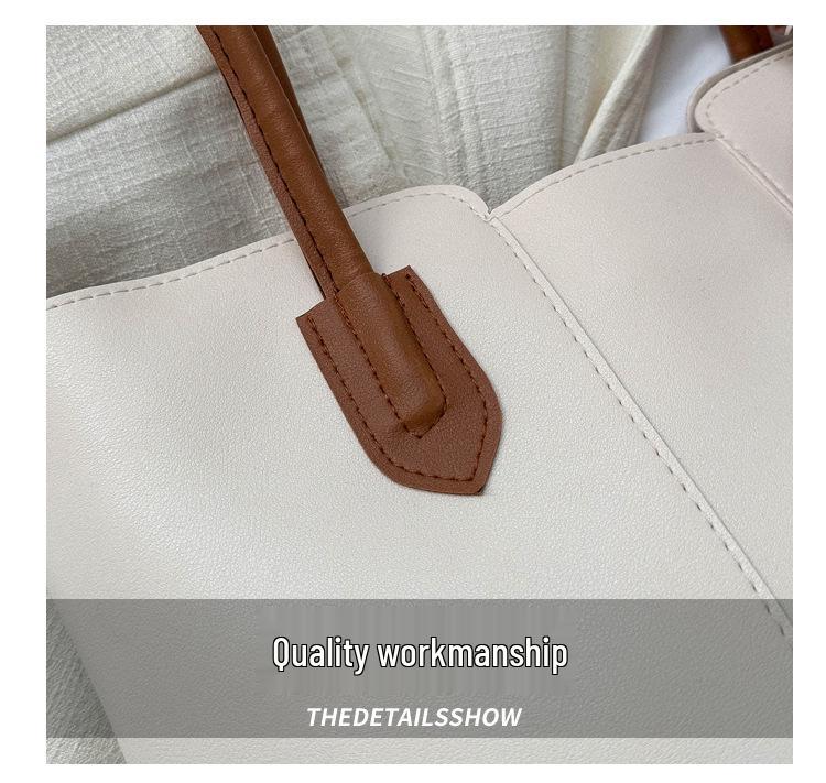 Autumn 2023 Women's Large-Capacity Versatile Tote Bag - Simple, Fashionable Shoulder Bag for Everyday Commute