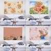 BButter BBear Cute Tapestry Wall Hanging Tapestry Art Deco Blanket Curtain Hanging At Home Bedroom Living Room Decor