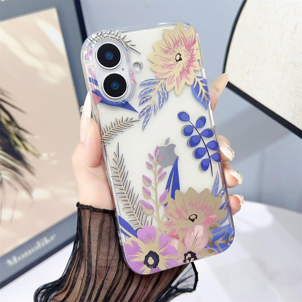16E Blommigt Mobilskal Gäller För IPhone16 Anti-fall Kylning 15 Promax Skyddsskal Apple Plus Skal