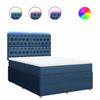 VidaXL Slatted Bed Base with Mattress Blue 160x200 Cm Fabric 3294420