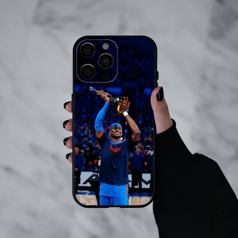 

SGA B-Basketball G-Guard S-Sha Phone Case For iPhone 17pro,16,15,14,13,12,11 Plus,Pro Max,XS,Soft Silicone Black Cover iPhone17