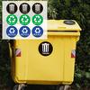 9x Recycle Stickers for Trash Can Bins 5"x5" Easy To Apply Sunproof
