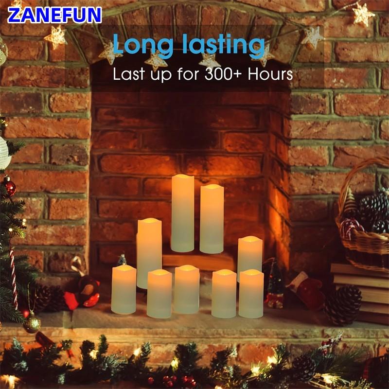 12-Pack Flameless Waterproof LED Candles with Remote Control for Home and Special Occasions (Four Sizes)