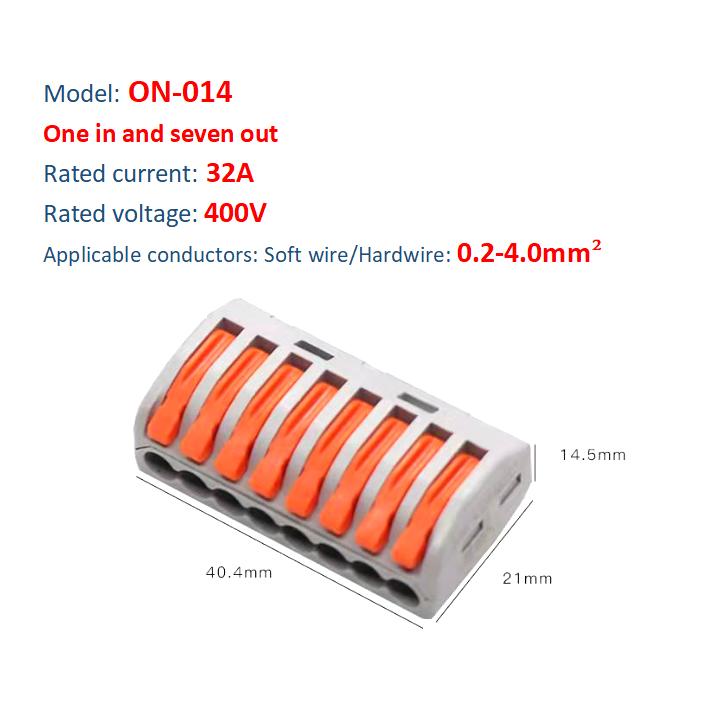 5/10pcs PCT Universal Wire Quick Connector Insulation Terminals Compact Hard Wire/soft Wire Connector 2/3/4/5/8 Channels / Base Press-fit Connection