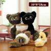 Cute Grey Cat Plush Toy Keychain - Sitting Pose