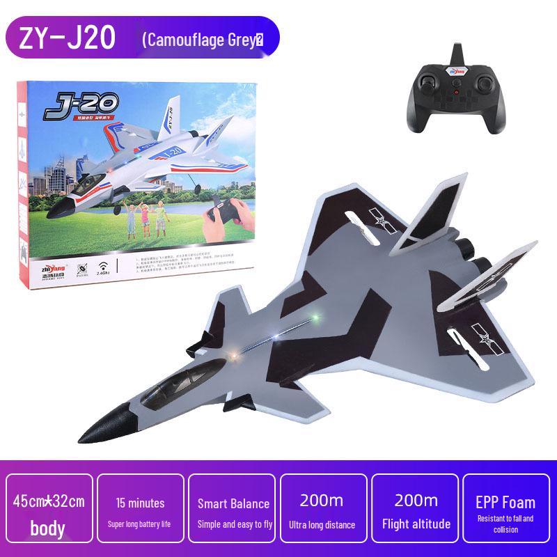 

J-20 Children s Remote Control Fighter Jet Model - Durable Foam Glider Toy