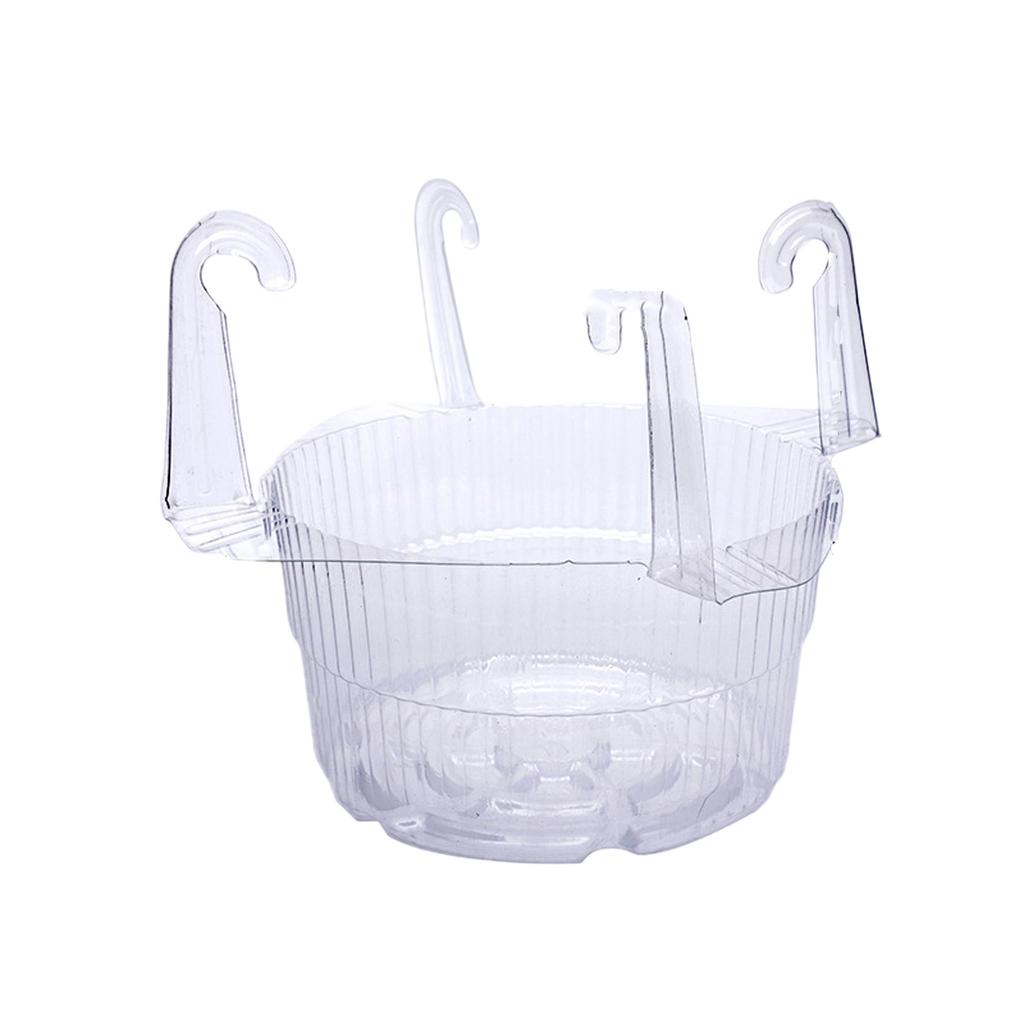 Transparent Round Plastic Plant Pot Saucer Hanging Basket Drip Tray Garden Plant Holder 6 Inch Diameter Suitable for Indoor Outdoor Use