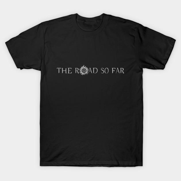 

Men Black Print T-shirt The Road So Far No-Cut Transfer Paper Print Cotton Tshirt M чорний