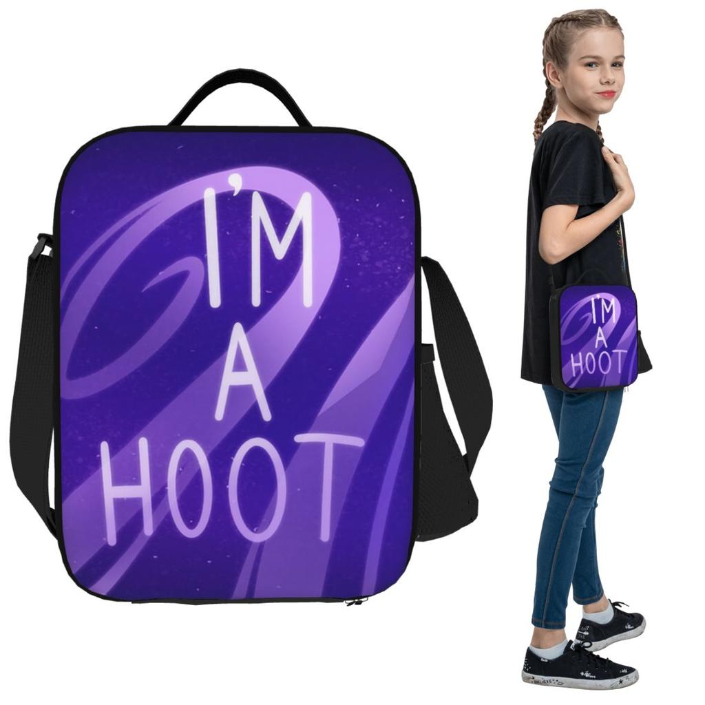 Helluva Boss Stolas's I'm A Hoot Mug Lunch Bags Insulated Bento Box Waterproof Lunch Tote Leakproof Picnic Bags Thermal Bag
