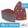 25 Pieces  11 Holes  105 X 152 Mm  Grit 60  For Multiple Sanders  Sanding Sheets  Sanding Paper - Pjun