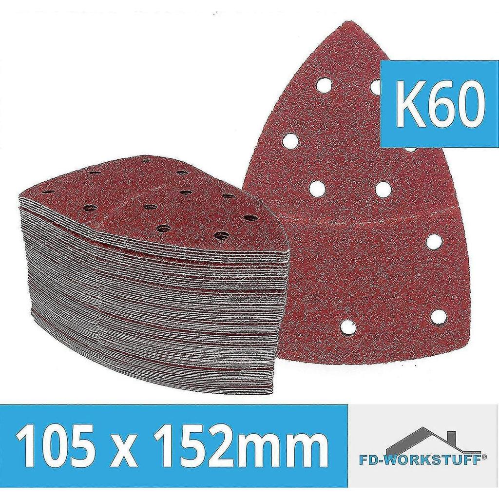 25 Pieces  11 Holes  105 X 152 Mm  Grit 60  For Multiple Sanders  Sanding Sheets  Sanding Paper - Pjun