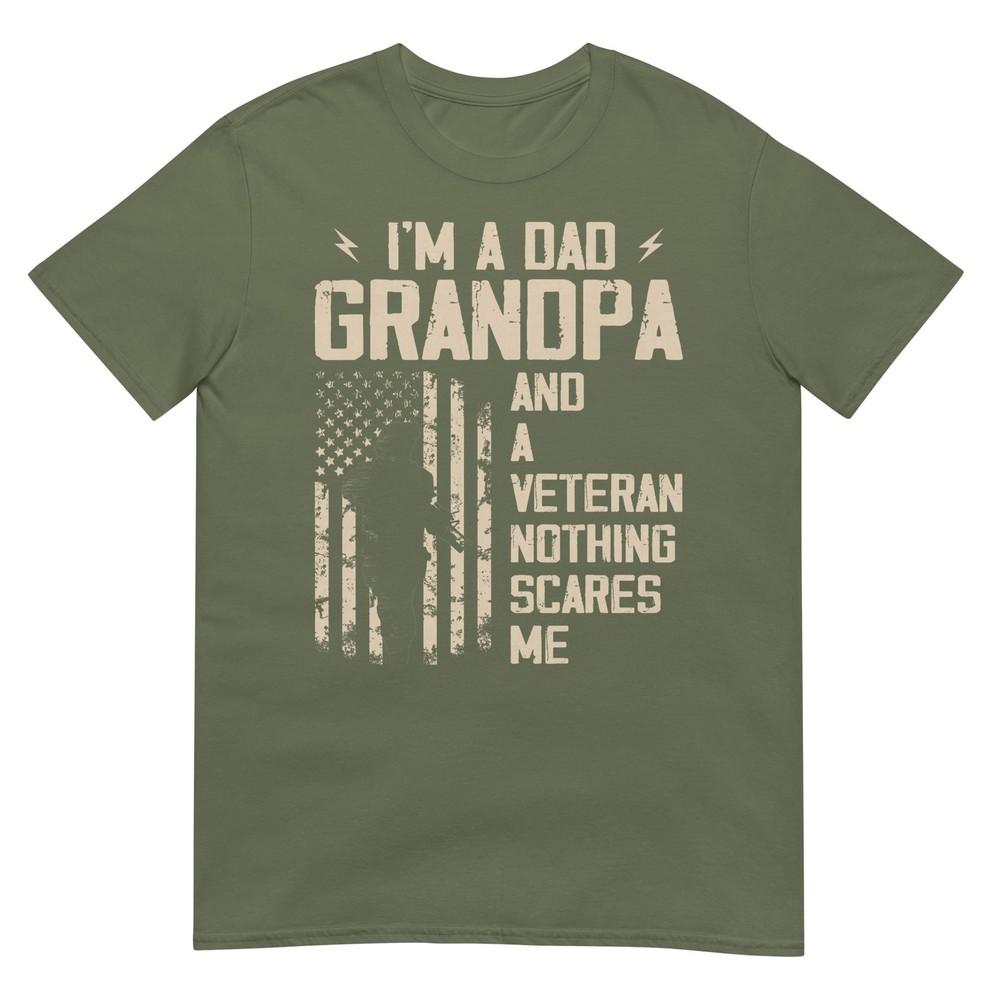Im A Dad Grandpa And Veteran Fathers Day Papa Grandpa TShirt