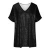 Pailletten-Tanktops für Damen, ärmellos, glänzend, Party-Shirts, Pailletten-T-Shirt