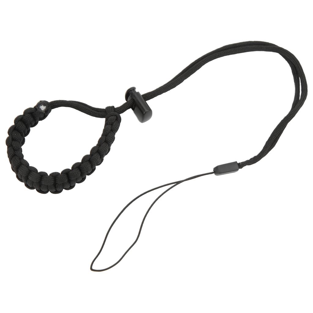 Hand Woven Diving Wrist Strap Dive Wrist Lanyard for Mobile Phone Action Camera Series Black