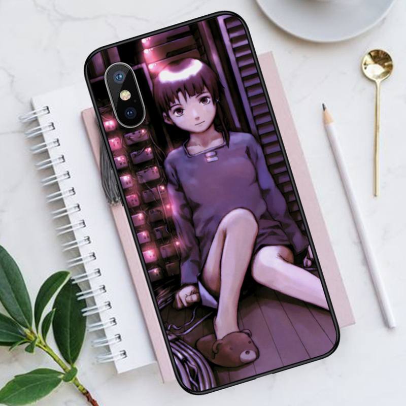 Serial Experiments Lain Phone Cases for iPhone 11 12 13 Mini Pro XS MAX 8 7 Plus X SE 2020 XR Luxury Brand Shell Funda