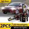 2PCS For Mitsubishi Lancer 2008-2016 9005 HB3 LED Headlight High Power CSP Canbus 9006 HB4 Turbo Lamp 6000K H11 White Car Light