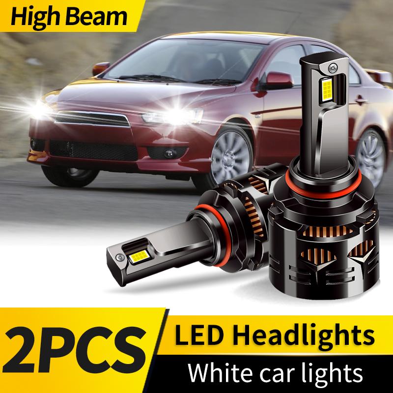 2PCS For Mitsubishi Lancer 2008-2016 9005 HB3 LED Headlight High Power CSP Canbus 9006 HB4 Turbo Lamp 6000K H11 White Car Light