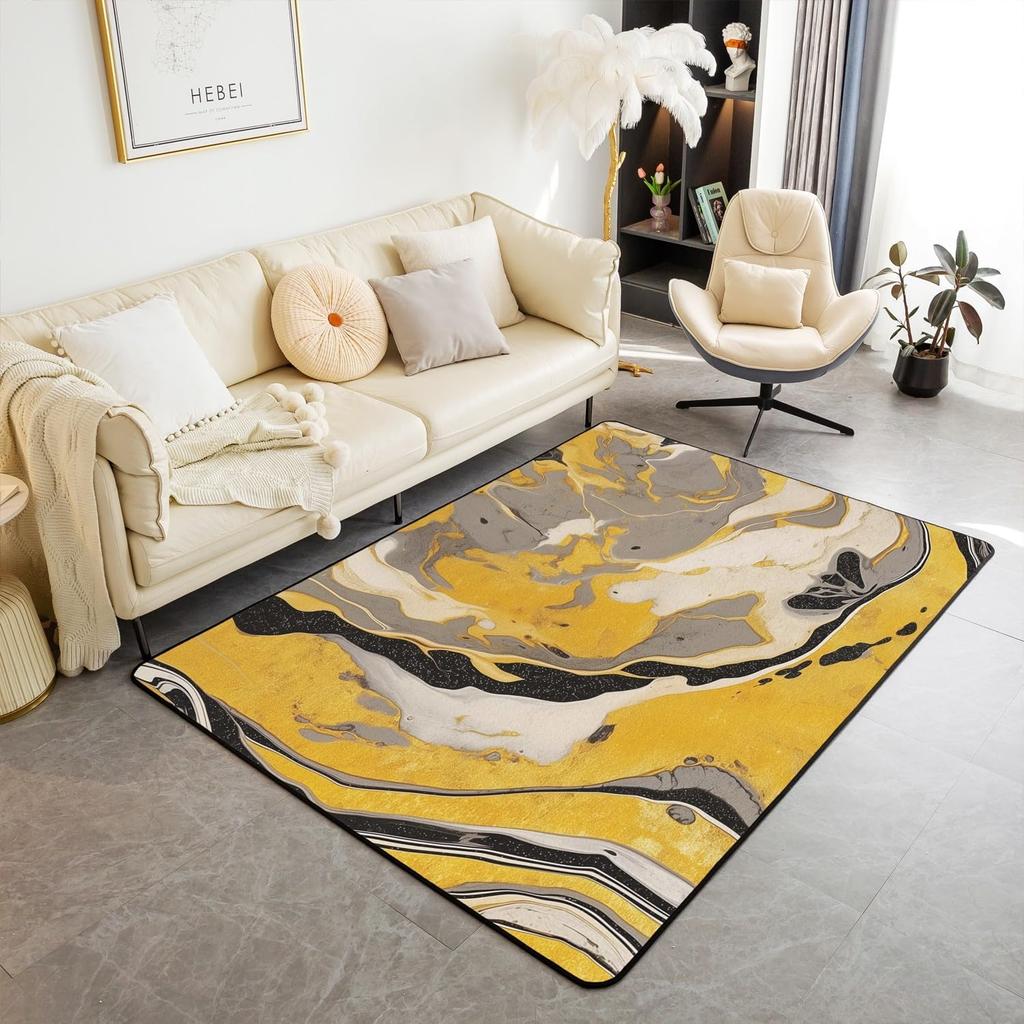 Red Area Rug for Bedroom Line Abstract Living Room Rugs Soft Non-Slip Modern Geometric Decor Carpet Indoor Floor Mat for Home